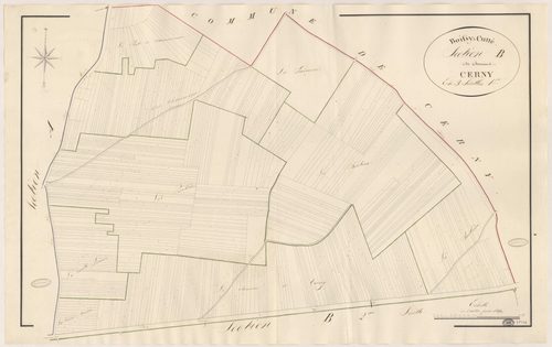 BOISSY-LE-CUTTE. - Section B : Chemin de Cerny (le), 1ère feuille. 