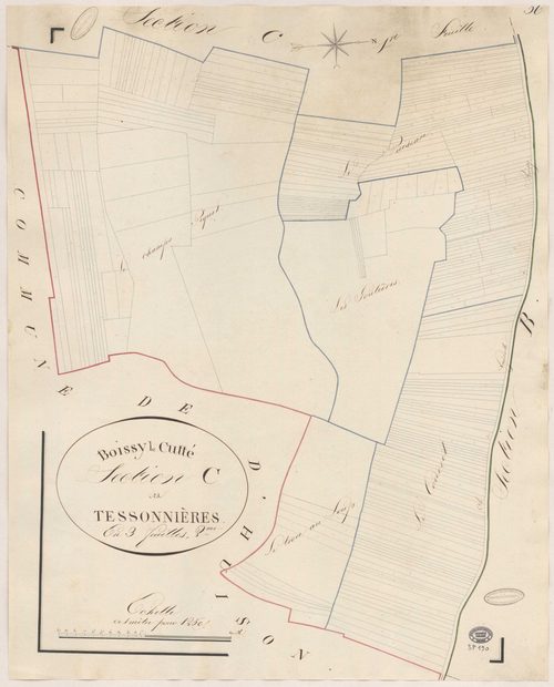 BOISSY-LE-CUTTE. - Section C : Tessonnières (le), 2e feuille. 