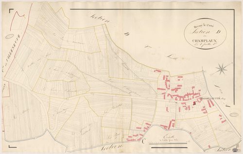 BOISSY-LE-CUTTE. - Section D : Champlaux (les), 1ère feuille. 