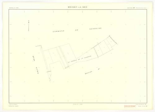 Plans minutes de conservation : BOISSY-LE-SEC : tableau d'assemblage, ech. 1/10000 (1961), sections AB, AD, AE, ech. 1/1000 (1961), sections AC, AH, AI, AK, AL, AM, ZA1, ZA2, ZB, ZC, ZD, ZE, ZH, ZI, ZK, ZL, ZM, ZN, ZO, ZP, ZR, ZS, ZT, ech. 1/2000 (1961), 