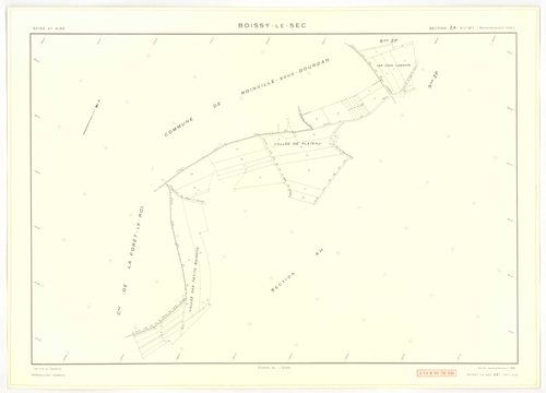 Plans minutes de conservation : BOISSY-LE-SEC : tableau d'assemblage, ech. 1/10000 (1961), sections AB, AD, AE, ech. 1/1000 (1961), sections AC, AH, AI, AK, AL, AM, ZA1, ZA2, ZB, ZC, ZD, ZE, ZH, ZI, ZK, ZL, ZM, ZN, ZO, ZP, ZR, ZS, ZT, ech. 1/2000 (1961), 