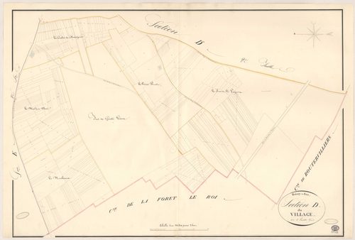 BOISSY-LE-SEC. - Section D : Village (le), 3e feuille. 