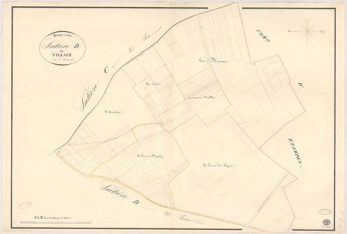 BOISSY-LE-SEC. - Section D : Village (le), 2e feuille. 