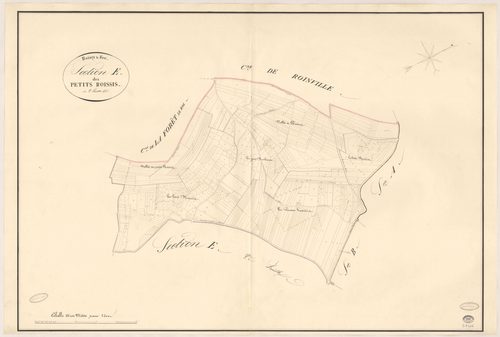 BOISSY-LE-SEC. - Section E : Petits Boissis (les), 1ère feuille. 