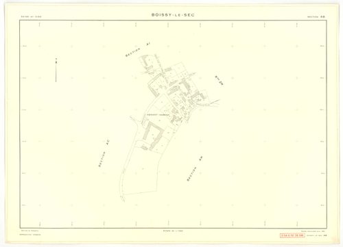 Plans minutes de conservation : BOISSY-LE-SEC : tableau d'assemblage, ech. 1/10000 (1961), sections AB, AD, AE, ech. 1/1000 (1961), sections AC, AH, AI, AK, AL, AM, ZA1, ZA2, ZB, ZC, ZD, ZE, ZH, ZI, ZK, ZL, ZM, ZN, ZO, ZP, ZR, ZS, ZT, ech. 1/2000 (1961), 