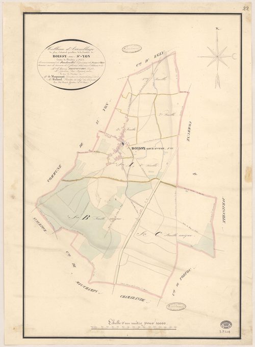 BOISSY-SOUS-SAINT-YON. - Plan d'assemblage. 