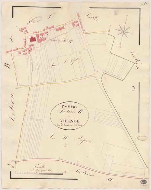 BOURAY-SUR-JUINE. - Section B : Village (le), 2e feuille. 