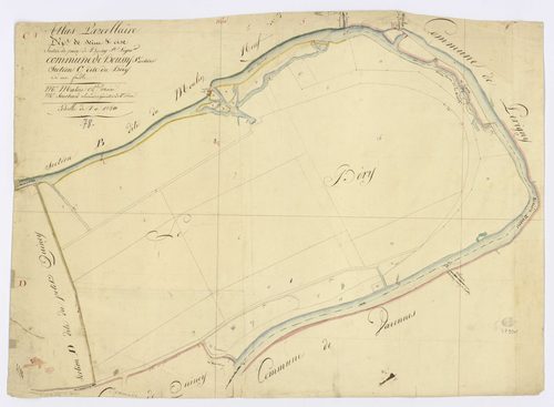 BOUSSY-SAINT-ANTOINE. - Section C - Bery (le), ech. 1/1250, coul., aquarelle, papier, 64x88 (1810). 