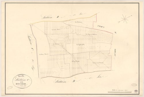 BOUVILLE. - Section C : Boissière (la), 1ère feuille. 