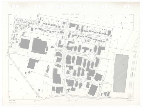 BRETIGNY-SUR-ORGE, plans minutes de conservation : tableau d'assemblage,1957, Ech. 1/10000 ; plans des sections Eu, Fu, A4, C2, C3, D1, 1957, Ech. 1/2500, sections A1, A2, A3, C1, C4, 1957, Ech. 1/1250, sections AB, AC, AD, AE, AH, AK, AL, AM, AN, AS, 195