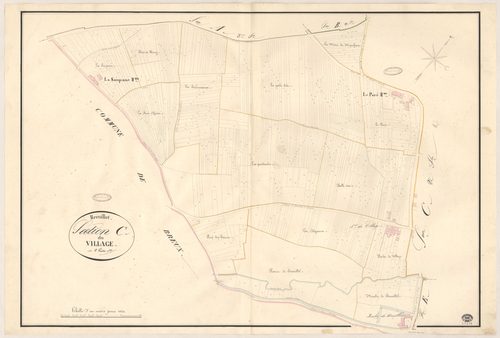 BREUILLET. - Section C : Village (le), 1ère feuille. 