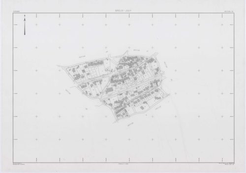 BREUX-JOUY, plans minutes de conservation : tableau d'assemblage,1932, Ech. 1/10000 ; plans des sections A1, C, 1932, Ech. 1/2500, sections B1, B2, B3, 1932, Ech. 1/1250, sections AA, AB, AC, AD, AE, AH, AI, 2000, Ech. 1/1000. Polyester. N et B. Dim. 105 