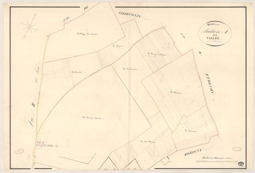 BRIERES-LES-SCELLES. - Section A : Vallée (la), 1ère feuille. 