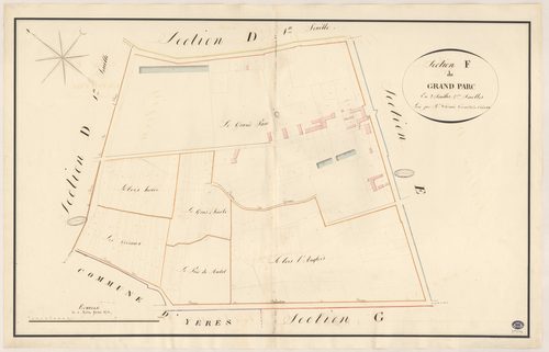 BRUNOY. - Section F : Grand Parc (le), 2e feuille. 