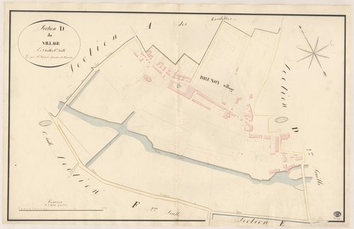 BRUNOY. - Section D : Village (le), 1ère feuille. 