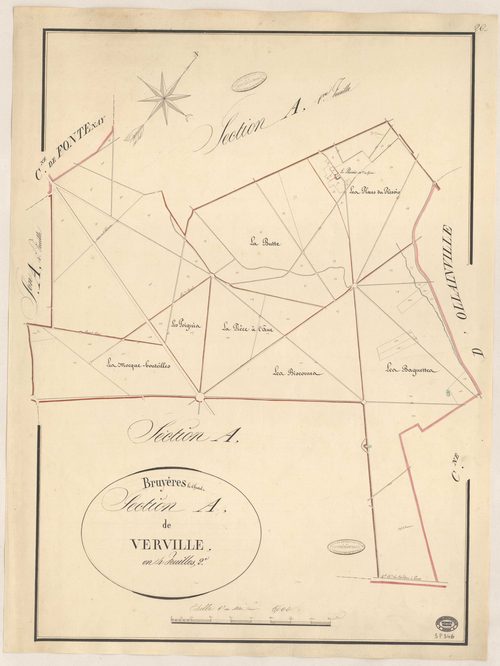 BRUYERES-LE-CHATEL. - Section A : Verville, 2e feuille. 