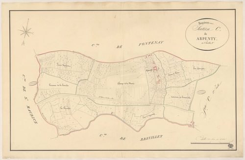 BRUYERES-LE-CHATEL. - Section C : Arpenty (l'), 2e feuille. 