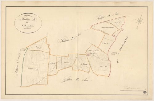 BRUYERES-LE-CHATEL. - Section B : Village (le), 2e feuille. 