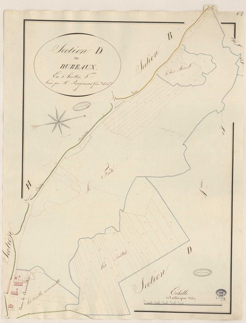 BUNO-BONNEVAUX. - Section D : Bureaux (les), 5e feuille. 
