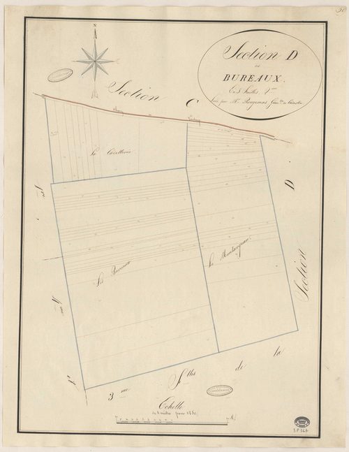 BUNO-BONNEVAUX. - Section D : Bureaux (les), 2e feuille. 