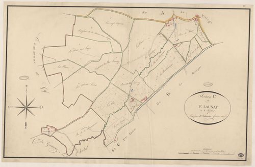 BURES-SUR-YVETTE. - Section C : Pont de Launay, 1ère feuille. 