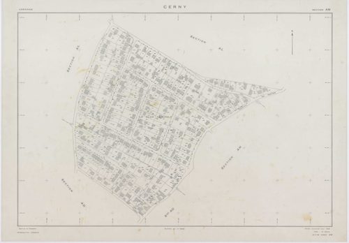 CERNY, plans minutes de conservation : tableau d'assemblage,1968, Ech. 1/10000 ; plans des section F, 1968, Ech. 1/2500, sections AB, AH, AI, AK, AM, AN, AO, 1968, Ech. 1/1000, sections AC, AD, AE, AL, AP, ZA, ZB, ZC, ZD, ZE, ZH, ZI, ZK, ZL, ZM, 1968, Ech