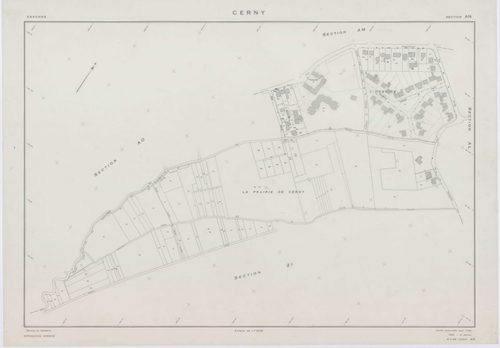 CERNY, plans minutes de conservation : tableau d'assemblage,1968, Ech. 1/10000 ; plans des section F, 1968, Ech. 1/2500, sections AB, AH, AI, AK, AM, AN, AO, 1968, Ech. 1/1000, sections AC, AD, AE, AL, AP, ZA, ZB, ZC, ZD, ZE, ZH, ZI, ZK, ZL, ZM, 1968, Ech