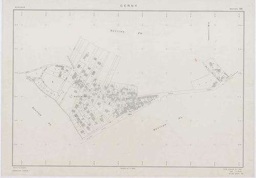 CERNY, plans minutes de conservation : tableau d'assemblage,1968, Ech. 1/10000 ; plans des section F, 1968, Ech. 1/2500, sections AB, AH, AI, AK, AM, AN, AO, 1968, Ech. 1/1000, sections AC, AD, AE, AL, AP, ZA, ZB, ZC, ZD, ZE, ZH, ZI, ZK, ZL, ZM, 1968, Ech