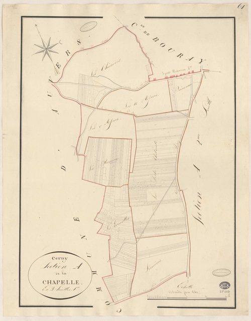 CERNY. - Section A : Chapelle (la), 1ère feuille. 