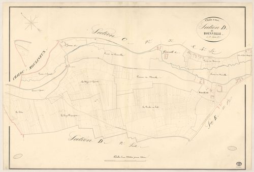 CHALO-SAINT-MARS. - Section D : Boinville, 1ère feuille. 