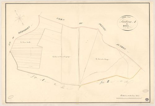 CHALO-SAINT-MARS. - Section A : Bois (le), 1ère feuille. 