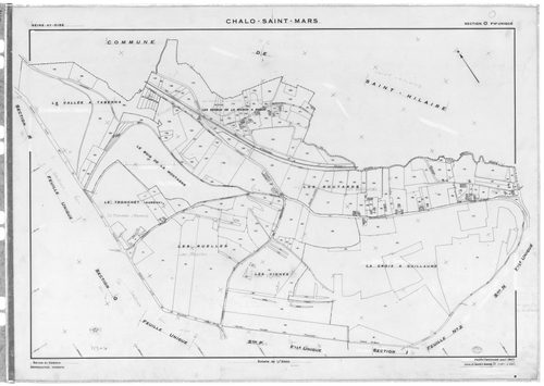 CHALO-SAINT-MARS .- Cadastre révisé pour 1957 : plans de la section J, section M, section N, section O, [4 plans]. 