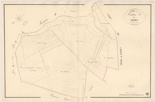 CHALOU-MOULINEUX. - Section C : Chicheny, 1ère feuille. 
