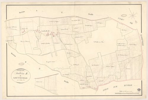 CHAMPCUEIL. - Section B : Loutteville, 1ère feuille. 