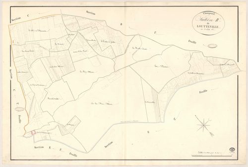 CHAMPCUEIL. - Section B : Loutteville, 2e feuille. 