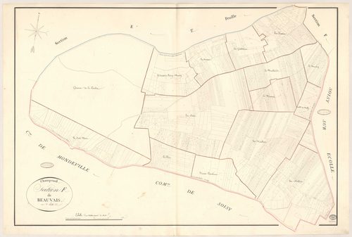 CHAMPCUEIL. - Section F : Beauvais, 1ère feuille. 