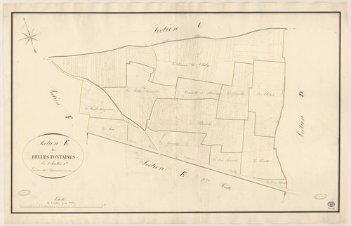 CHAMPLAN. - Section E : Belles Fontaines (les), 1ère feuille. 