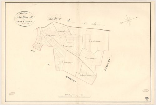 CHAUFFOUR-LES-ETRECHY. - Section B : Trois Maisons (les), 2e feuille. 