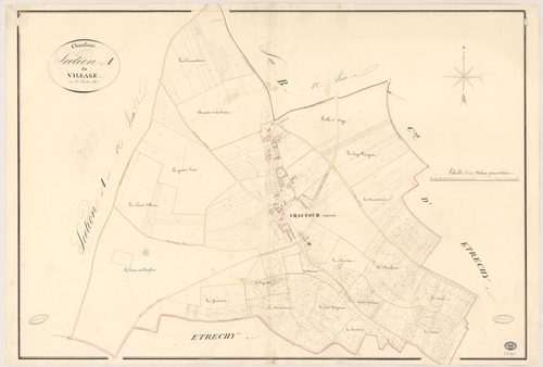 CHAUFFOUR-LES-ETRECHY. - Section A : Village (le), 2e feuille. 