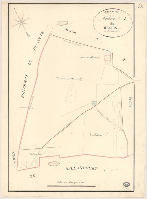 CHEVANNES. - Section A : Messis (les), 3e feuille. 