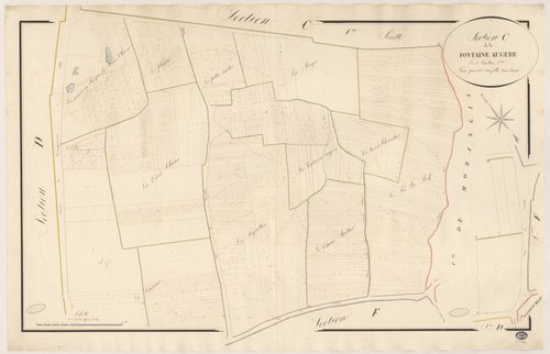CHILLY-MAZARIN. - Section C : Fontaine Augère (la), 2e feuille. 