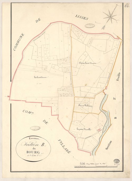 ESSONNES. - Section B : Bourg (le), 4e feuille. 