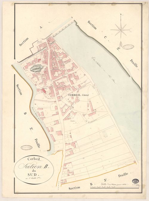 CORBEIL. - Section B : Sud, 1ère feuille. 