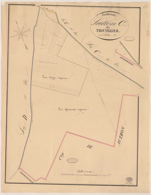 CORBREUSE. - Section C : Trouvillier (le), 3e feuille. 