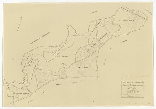 Plans minutes de conservation : CORBREUSE : tableau d'assemblage n°1, ech. 1/10000 (1940), sections A1, A2, B1, B3, C1, C2, C3, D1, D2, D3, ech. 1/2500, section B2, ech. 1/1250 (1940) ; tableau d'assemblage n°2, ech. 1/10000 (1940-1966) ; sections A, C, B