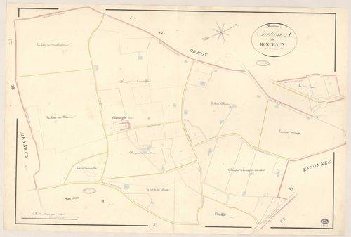 MONTCEAUX. - Section A : Montceaux, 1ère feuille. 