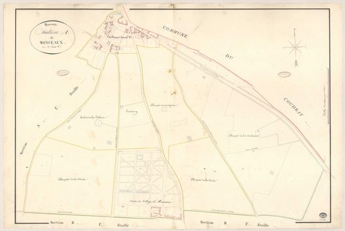 MONTCEAUX. - Section A : Montceaux, 2e feuille. 