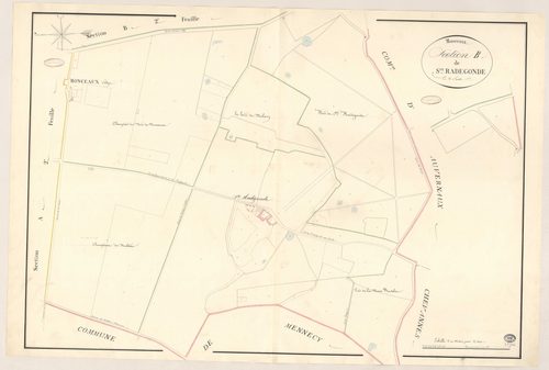 MONTCEAUX. - Section B : Sainte-Radegonde, 1ère feuille. 