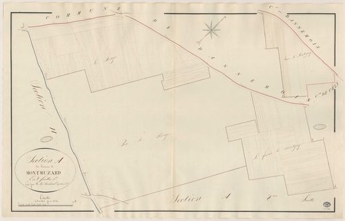 COURANCES. - Section A : Fonceau de Montmuzard (le), 1ère feuille. 