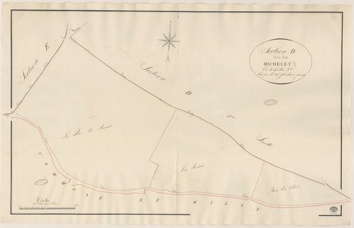 COURANCES. - Section D : Fosse Michelet (la), 3e feuille. 